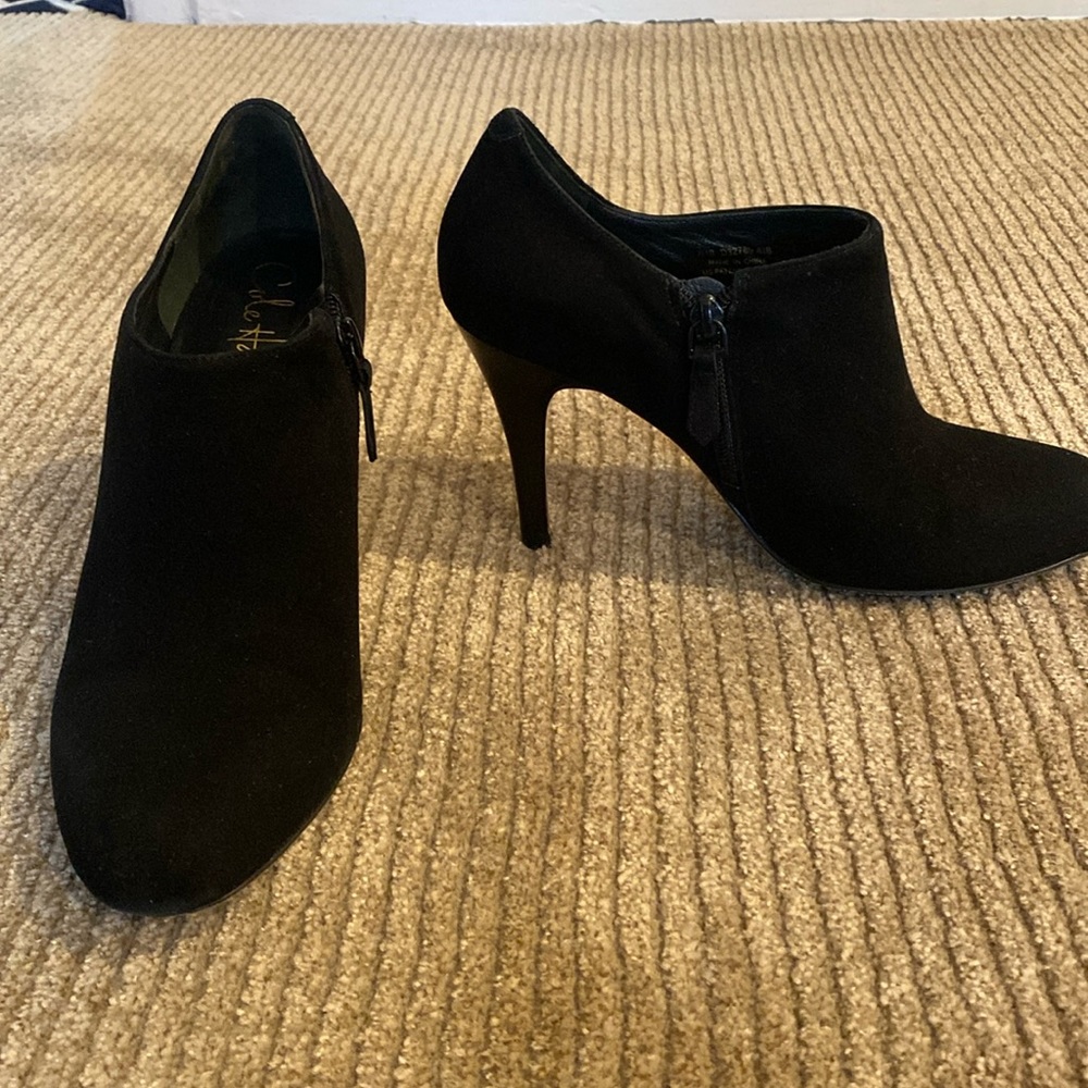Cole Haan Black Suede Bootie Pump